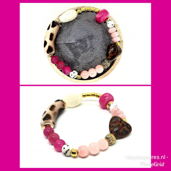 statement armband pink