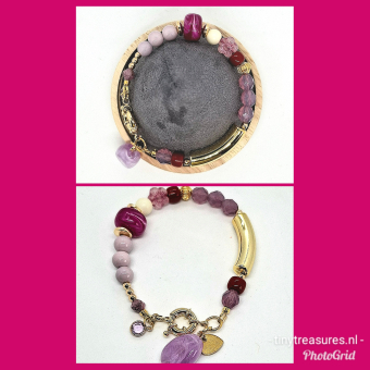 statement armband lila fuchsia