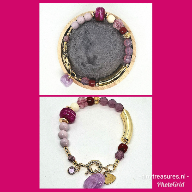 statement armband lila fuchsia