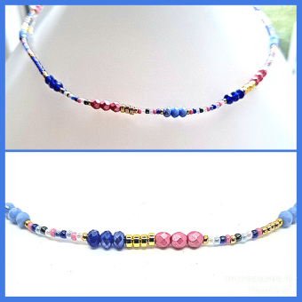 boho kettinkje blauw