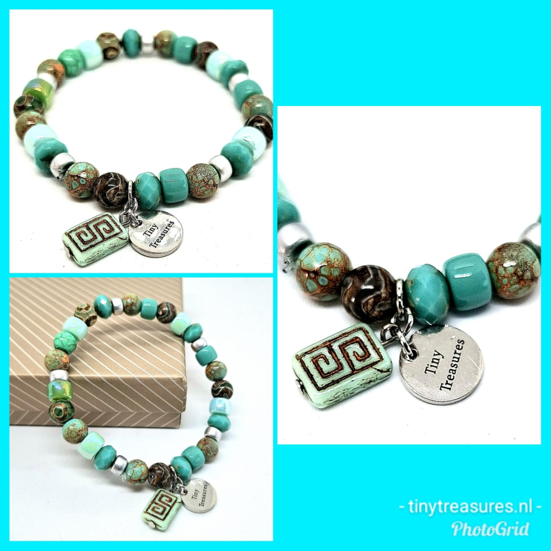 turquoise natuursteen armband 
