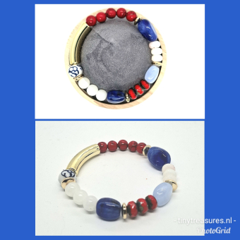 statement armband rood wit blauw