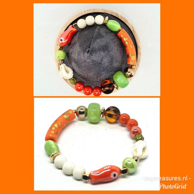 statement armband vis oranje