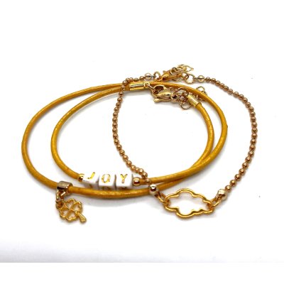 gouden JOY armbanden setje