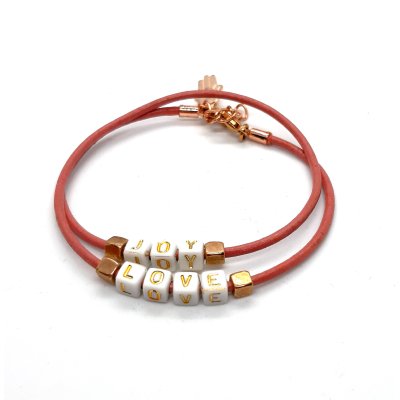 joy...love armband in oudroze