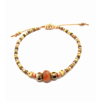 bohemian schuifarmbandje oud roze