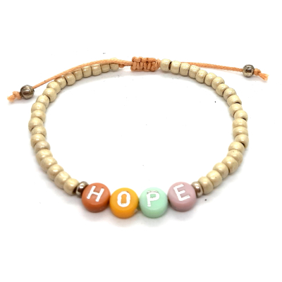 hope armbandje licht beige