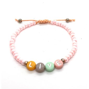 live armbandje roze