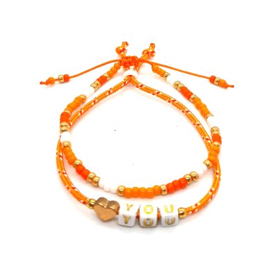 i love you armbandje oranje