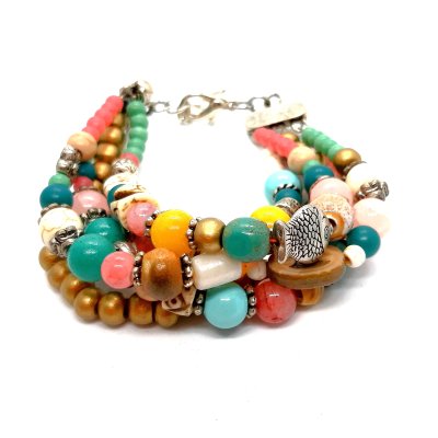 ibiza armband in vele kleuren (KLEINE MAAT)