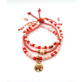 roze rode armband