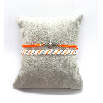 miyuki setje fluor oranje/wit