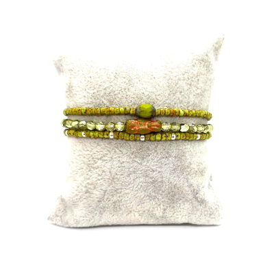 limegroene armbanden set