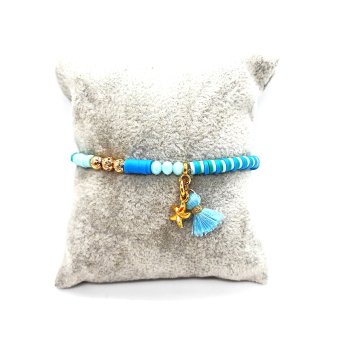 katsuki armband turquoise tinten goud