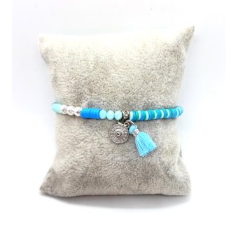 katsuki armband turquoise tinten zilver