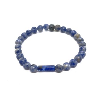 blauwe natuursteen armband 6mm
