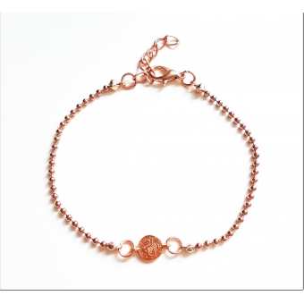 rosé gouden armbandje muntje