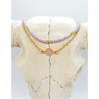 DQ gouden armbanden setje in lila