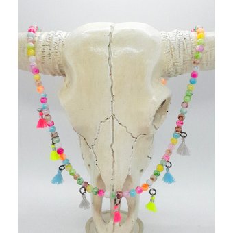boho halsketting met kwastjes