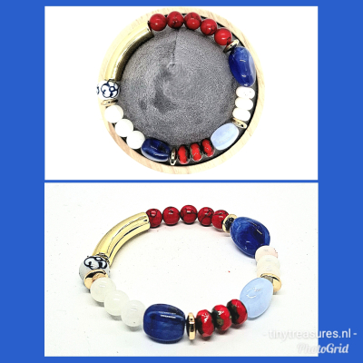 statement armband rood wit blauw