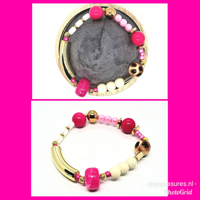 statement armband pink