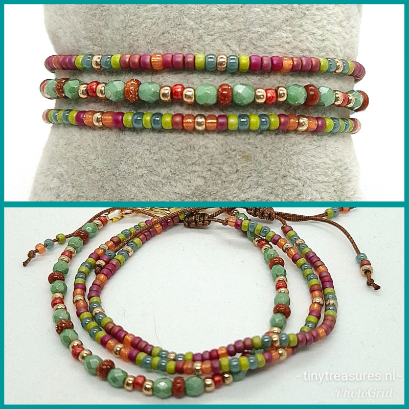 armband in warme kleuren 2