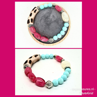 statement armband fuchsia