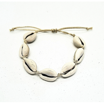 schelparmbandje licht beige