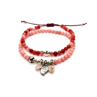 jade natuursteen armbanden set
