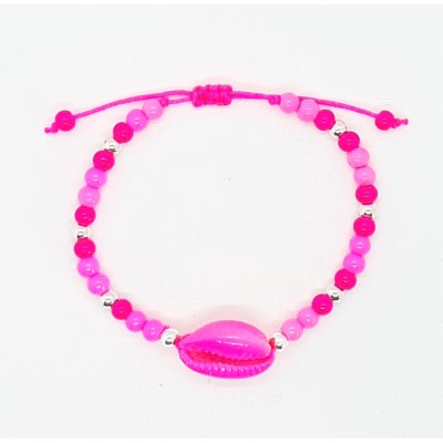 schelparmbandje fel roze