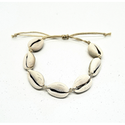 schelparmbandje licht beige