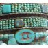 geweven groen turquoise leren wikkelarmbanden set 